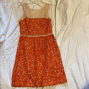Trina Turk Orange Party Dress 4